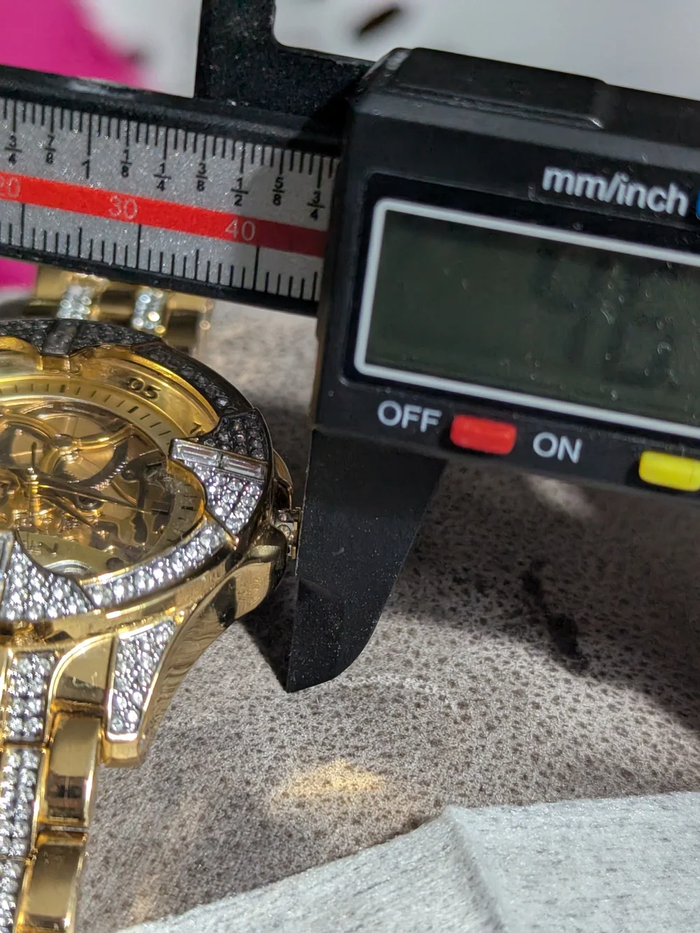 Gent's Gold & Crystal Skeleton Dial Watch by Elgin